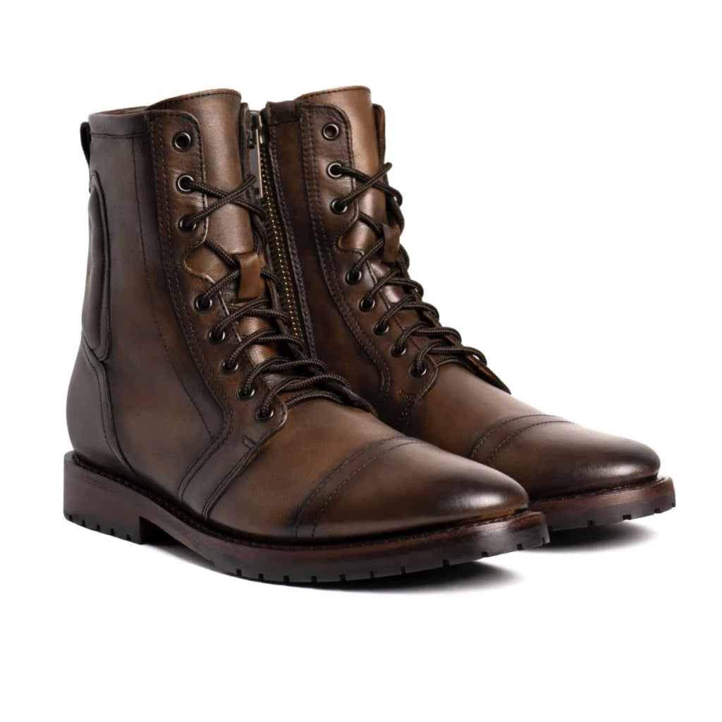 Anejo Lace Up Boots With Side Zip